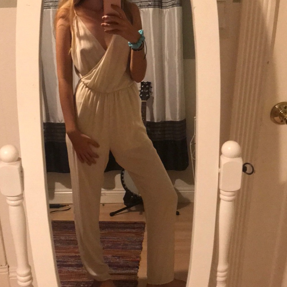 Cream Jumpsuit